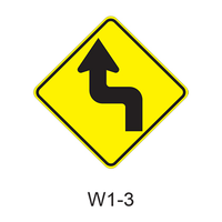 Reverse Turn Sign W1-3