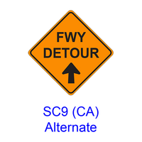 FWY DETOUR with Arrow SC9CAA