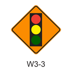 Signal Ahead [symbol] W3-3