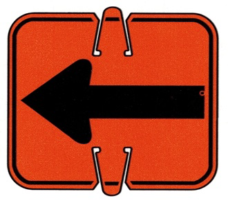 CONE SIGN REVERSIBLE ARROW