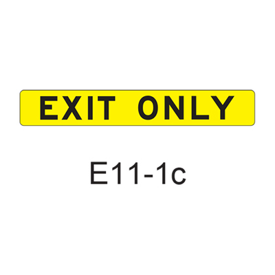 EXIT ONLY E11-1c