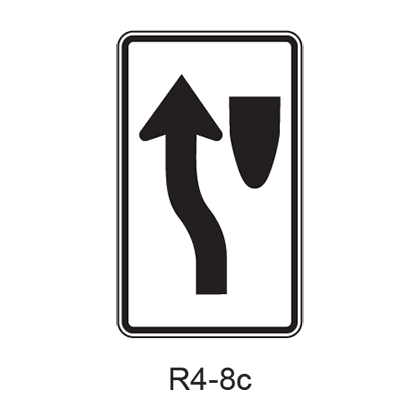 Keep Left [symbol] R4-8c
