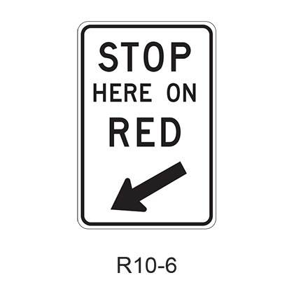 STOP HERE ON RED R10-6