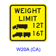 Weight Limit [symbol] W20A(CA)