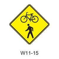 Combined Bicycle/Pedestrian [symbols] W11-15