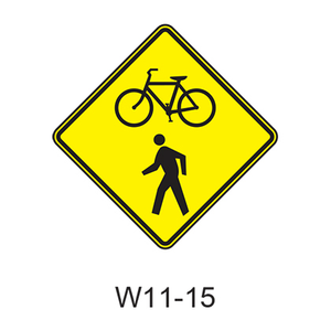 Combined Bicycle/Pedestrian [symbols] W11-15