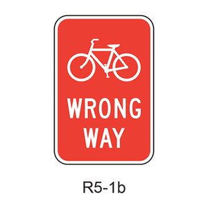 Bicycle WRONG WAY R5-1b