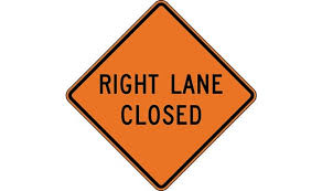RIGHT LANE CLOSED C30RT