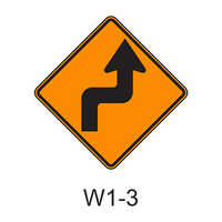 Reverse Turn Sign W1-3