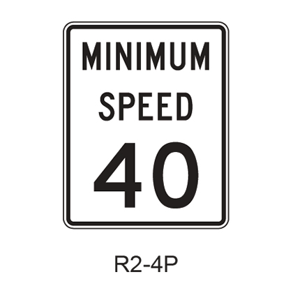 Minimum Speed Limit [plaque] R2-4P