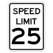 SPEED LIMIT 25 HI. 24X30