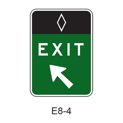 Preferential Lane Direct Exit Gore [HOV symbol] E8-4