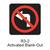 No Left Turn Activated Blank-Out [symbol] R3-2ABO