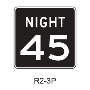 Night Speed Limit [plaque] R2-3P