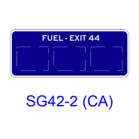 Single-Exit Interchange (One Service) Mainline EXIT XX SG42-2(CA)