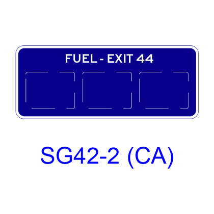 Single-Exit Interchange (One Service) Mainline EXIT XX SG42-2(CA)