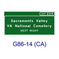 Veterans National Cemetery Sign (NEXT RIGHT(LEFT)) G86-14(CA)