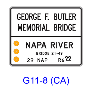 Memorial Bridge and Inventory Marker G11-8(CA)