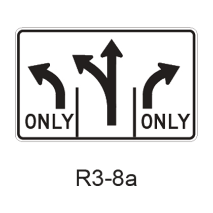 Advance Intersection Lane Control R3-8a