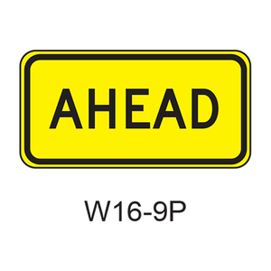 AHEAD [plaque] W16-9P