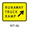RUNAWAY TRUCK RAMP (w/ arrow) W7-4b