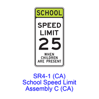 SCHOOL SPEED LIMIT Assembly C SR4-1(CA)