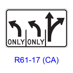 Intersection Lane Control R61-17(CA)