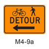DETOUR w/ arrow [symbol] M4-9a