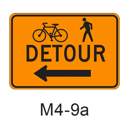 DETOUR w/ arrow [symbol] M4-9a