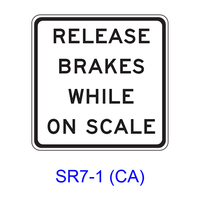 RELEASE BRAKES WHILE ON SCALE SR7-1(CA)