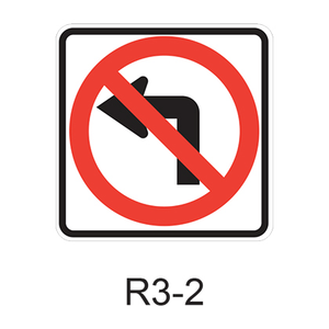 No Left Turn [symbol] R3-2