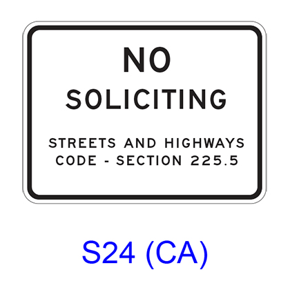 NO SOLICITING S24(CA)