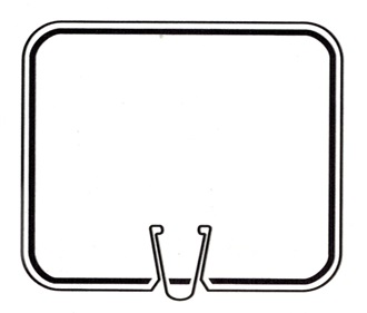 CONE SIGN BLANK WHITE