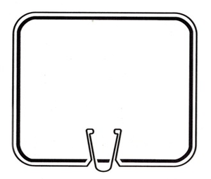 CONE SIGN BLANK WHITE