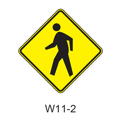 Pedestrian Crossing [symbol] W11-2