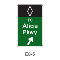 Preferential Lane Intermediate Egress Direction [HOV symbol] E8-5