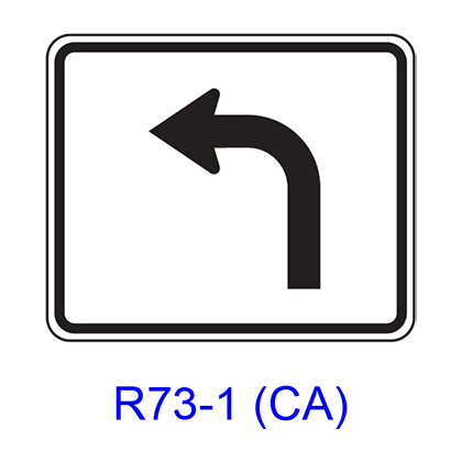 Intersection Lane Control R73-1(CA)