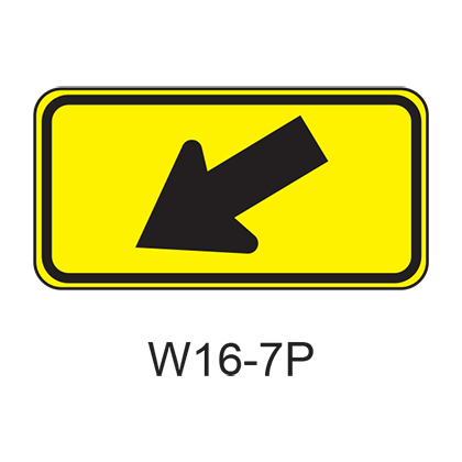 Diagonal Downward Pointing Arrow [plaque] W16-7P