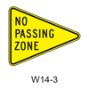 NO PASSING ZONE W14-3