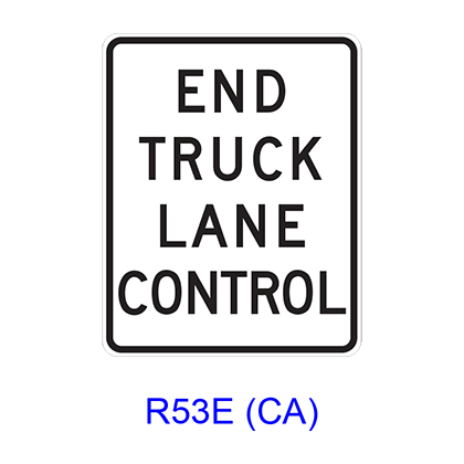END TRUCK LANE CONTROL R53E(CA)