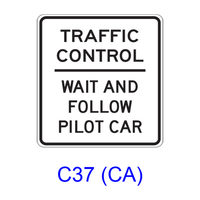 TRAFFIC CONTROL - WAIT AND FOLLOW PILOT CAR [B/W] C37CAA