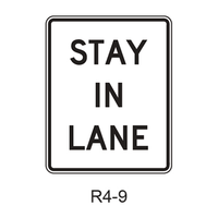 STAY IN LANE R4-9