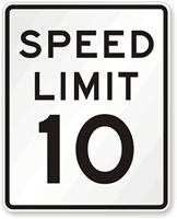 SPEED LIMIT 10 PLASTIC NR 24