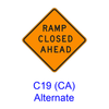 RAMP CLOSED AHEAD C19CAA