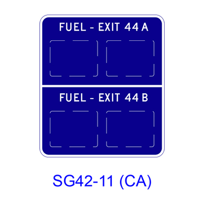 Double-Exit Interchange Mainline EXIT XX SG42-11(CA)