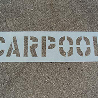 12" PLASTIC CARPOOL STENCIL