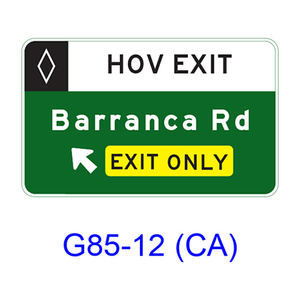 HOV Exit Direction G85-12(CA)