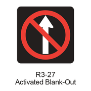 No Straight Through Activated Blank-Out [symbol] R3-27ABO