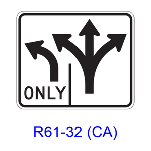 Intersection Lane Control R61-32(CA)