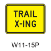 TRAIL X-ING [plaque] W11-15P